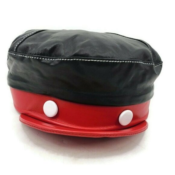 New Disney X Gigi Burris Millinery Steamboat Willie Leather Cap Hat